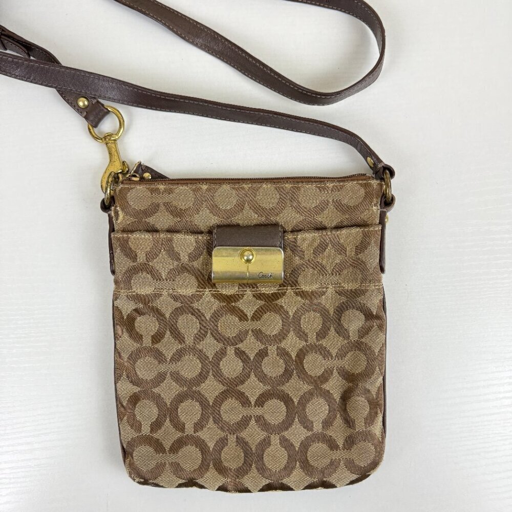 Coach Monogram Small Crossbody Bag Adjustable Shoulder Strap
